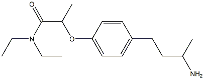 2-[4-(3-aminobutyl)phenoxy]-N,N-diethylpropanamide 结构式