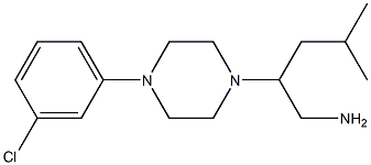 2-[4-(3-chlorophenyl)piperazin-1-yl]-4-methylpentan-1-amine 结构式