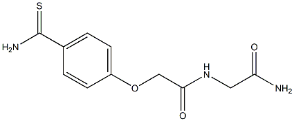 2-[4-(aminocarbonothioyl)phenoxy]-N-(2-amino-2-oxoethyl)acetamide 结构式