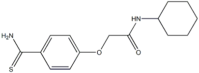 2-[4-(aminocarbonothioyl)phenoxy]-N-cyclohexylacetamide 结构式