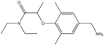 2-[4-(aminomethyl)-2,6-dimethylphenoxy]-N,N-diethylpropanamide 结构式