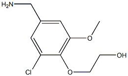 2-[4-(aminomethyl)-2-chloro-6-methoxyphenoxy]ethan-1-ol 结构式