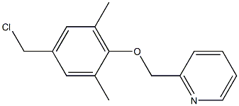 2-[4-(chloromethyl)-2,6-dimethylphenoxymethyl]pyridine 结构式