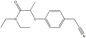 2-[4-(cyanomethyl)phenoxy]-N,N-diethylpropanamide 结构式