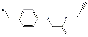 2-[4-(hydroxymethyl)phenoxy]-N-(prop-2-yn-1-yl)acetamide 结构式