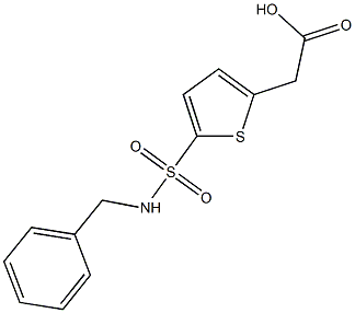 2-[5-(benzylsulfamoyl)thiophen-2-yl]acetic acid 结构式