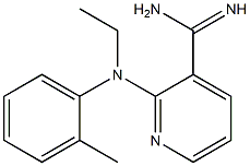 2-[ethyl(2-methylphenyl)amino]pyridine-3-carboximidamide 结构式