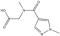 2-[N-methyl(1-methyl-1H-pyrazol-4-yl)formamido]acetic acid 结构式