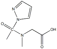 2-[N-methyl-1-(1H-pyrazol-1-yl)acetamido]acetic acid 结构式