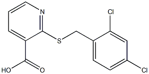 2-{[(2,4-dichlorophenyl)methyl]sulfanyl}pyridine-3-carboxylic acid 结构式