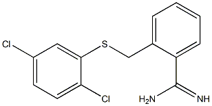 2-{[(2,5-dichlorophenyl)sulfanyl]methyl}benzene-1-carboximidamide 结构式