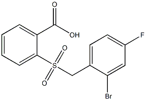 2-{[(2-bromo-4-fluorophenyl)methane]sulfonyl}benzoic acid 结构式