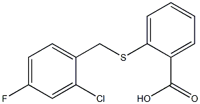 2-{[(2-chloro-4-fluorophenyl)methyl]sulfanyl}benzoic acid 结构式