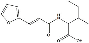 2-{[(2E)-3-(2-furyl)prop-2-enoyl]amino}-3-methylpentanoic acid 结构式