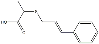 2-{[(2E)-3-phenylprop-2-enyl]thio}propanoic acid 结构式