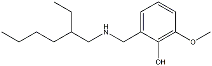 2-{[(2-ethylhexyl)amino]methyl}-6-methoxyphenol 结构式