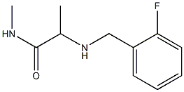 2-{[(2-fluorophenyl)methyl]amino}-N-methylpropanamide 结构式