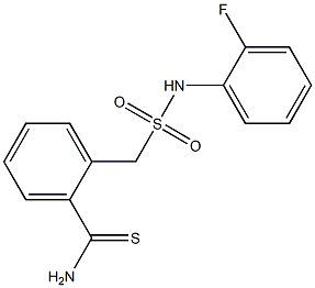 2-{[(2-fluorophenyl)sulfamoyl]methyl}benzene-1-carbothioamide 结构式