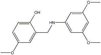 2-{[(3,5-dimethoxyphenyl)amino]methyl}-4-methoxyphenol 结构式