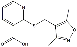 2-{[(3,5-dimethyl-1,2-oxazol-4-yl)methyl]sulfanyl}pyridine-3-carboxylic acid 结构式