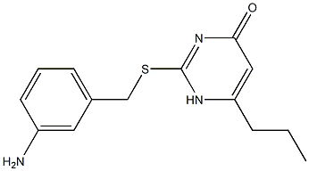 2-{[(3-aminophenyl)methyl]sulfanyl}-6-propyl-1,4-dihydropyrimidin-4-one 结构式