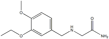 2-{[(3-ethoxy-4-methoxyphenyl)methyl]amino}acetamide 结构式