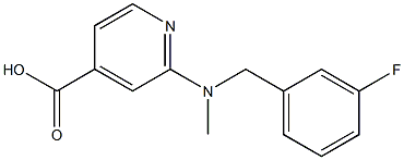 2-{[(3-fluorophenyl)methyl](methyl)amino}pyridine-4-carboxylic acid 结构式