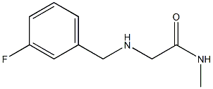 2-{[(3-fluorophenyl)methyl]amino}-N-methylacetamide 结构式