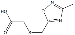 2-{[(3-methyl-1,2,4-oxadiazol-5-yl)methyl]sulfanyl}acetic acid 结构式