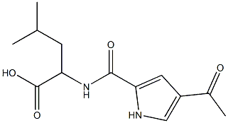 2-{[(4-acetyl-1H-pyrrol-2-yl)carbonyl]amino}-4-methylpentanoic acid 结构式