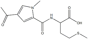 2-{[(4-acetyl-1-methyl-1H-pyrrol-2-yl)carbonyl]amino}-4-(methylthio)butanoic acid 结构式