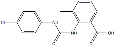 2-{[(4-chlorophenyl)carbamoyl]amino}-3-methylbenzoic acid 结构式