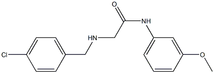 2-{[(4-chlorophenyl)methyl]amino}-N-(3-methoxyphenyl)acetamide 结构式