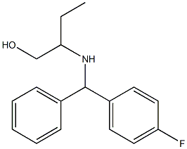 2-{[(4-fluorophenyl)(phenyl)methyl]amino}butan-1-ol 结构式