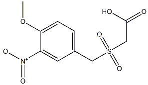 2-{[(4-methoxy-3-nitrophenyl)methane]sulfonyl}acetic acid 结构式