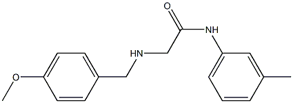 2-{[(4-methoxyphenyl)methyl]amino}-N-(3-methylphenyl)acetamide 结构式