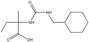 2-{[(cyclohexylmethyl)carbamoyl]amino}-2-methylbutanoic acid 结构式