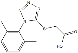 2-{[1-(2,6-dimethylphenyl)-1H-1,2,3,4-tetrazol-5-yl]sulfanyl}acetic acid 结构式