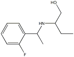 2-{[1-(2-fluorophenyl)ethyl]amino}butan-1-ol 结构式