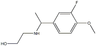 2-{[1-(3-fluoro-4-methoxyphenyl)ethyl]amino}ethan-1-ol 结构式