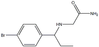 2-{[1-(4-bromophenyl)propyl]amino}acetamide 结构式