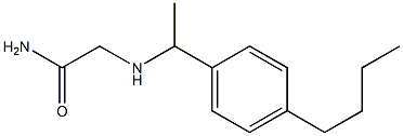 2-{[1-(4-butylphenyl)ethyl]amino}acetamide 结构式
