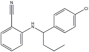 2-{[1-(4-chlorophenyl)butyl]amino}benzonitrile 结构式