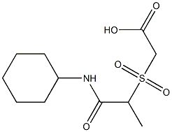 2-{[1-(cyclohexylcarbamoyl)ethane]sulfonyl}acetic acid 结构式