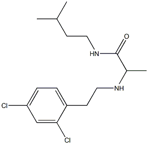 2-{[2-(2,4-dichlorophenyl)ethyl]amino}-N-(3-methylbutyl)propanamide 结构式