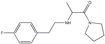 2-{[2-(4-fluorophenyl)ethyl]amino}-1-(pyrrolidin-1-yl)propan-1-one 结构式