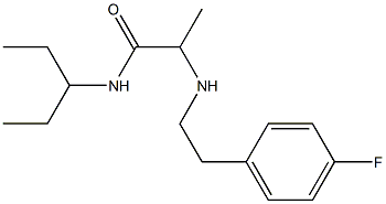 2-{[2-(4-fluorophenyl)ethyl]amino}-N-(pentan-3-yl)propanamide 结构式