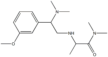 2-{[2-(dimethylamino)-2-(3-methoxyphenyl)ethyl]amino}-N,N-dimethylpropanamide 结构式