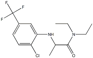 2-{[2-chloro-5-(trifluoromethyl)phenyl]amino}-N,N-diethylpropanamide 结构式