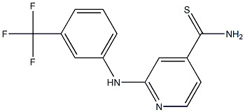 2-{[3-(trifluoromethyl)phenyl]amino}pyridine-4-carbothioamide 结构式